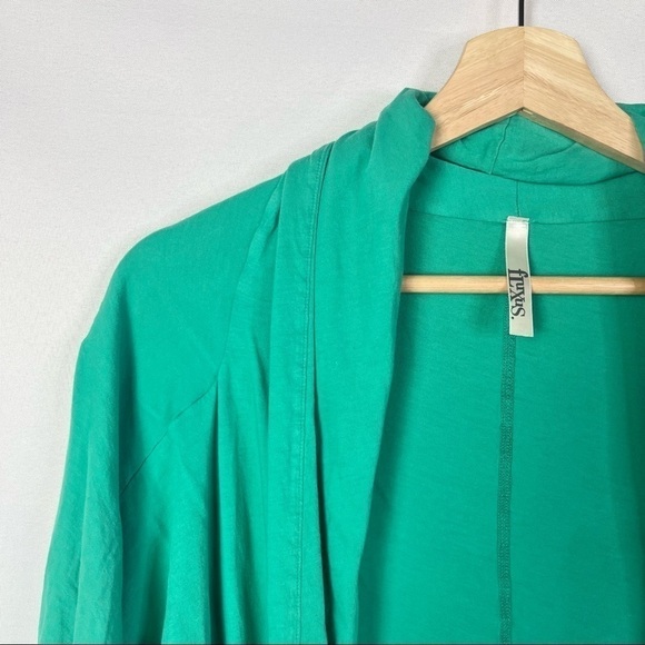 Boutique Fluxus Green Open Front Cardigan Sweater M - Picture 3 of 4